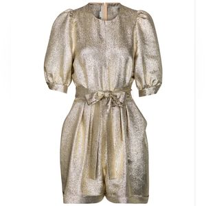 Stella McCartney Elisa Metallic Crêpe Jumpsuit